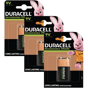 Duracell Rechargeable 9V Triple Pack