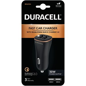 Duracell 18W + 12W Carregador duplo USB-A para automóvel