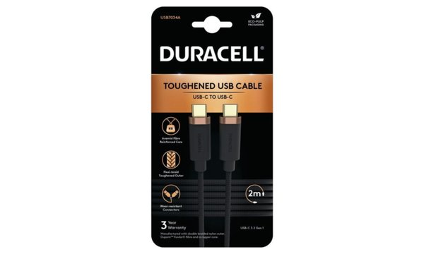Duracell 2m Cabo rápido USB-C para USB-C